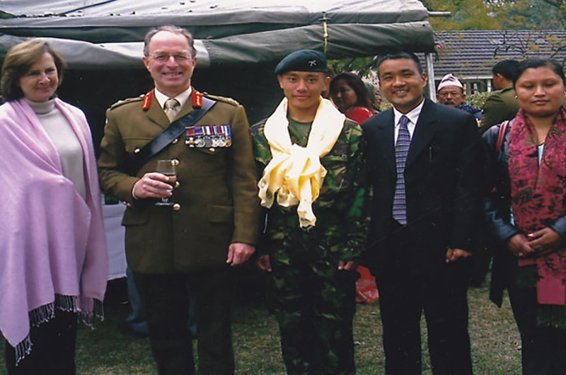 Bhai and Mingma with British Army General